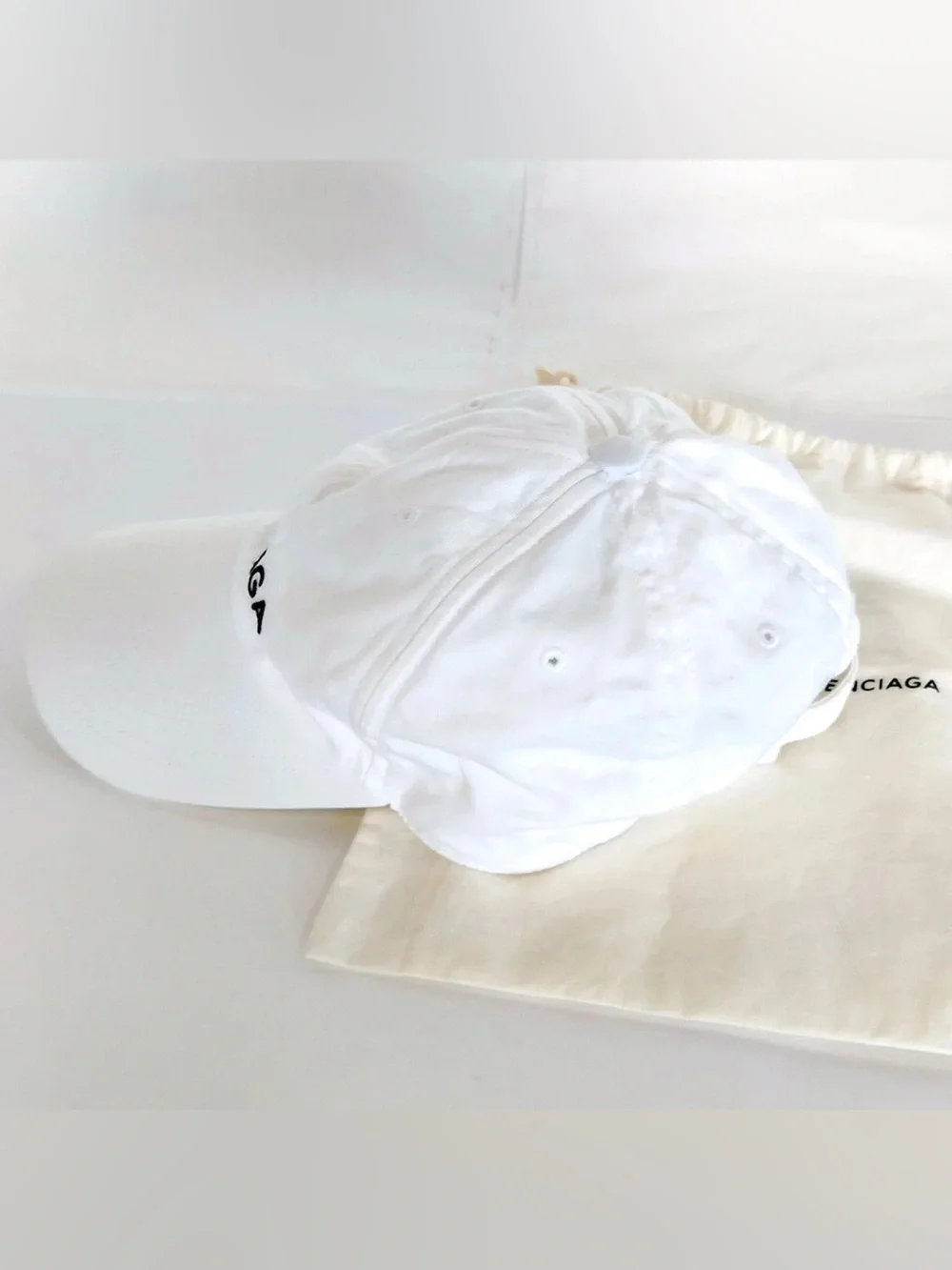 Balenciaga White Logo Baseball Cap